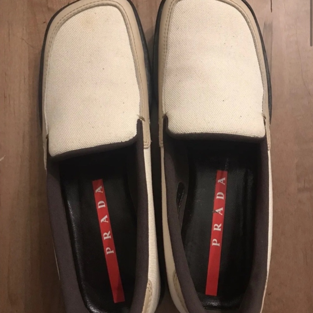 Prada Vintage canvas loafer